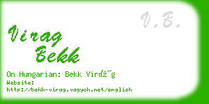 virag bekk business card